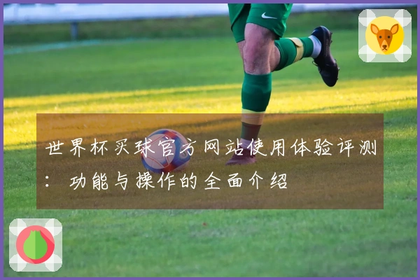 世界杯买球官方网站使用体验评测:功能与操作的全面介绍